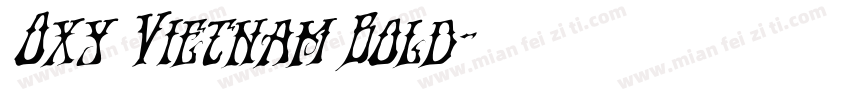 Oxy Vietnam Bold字体转换